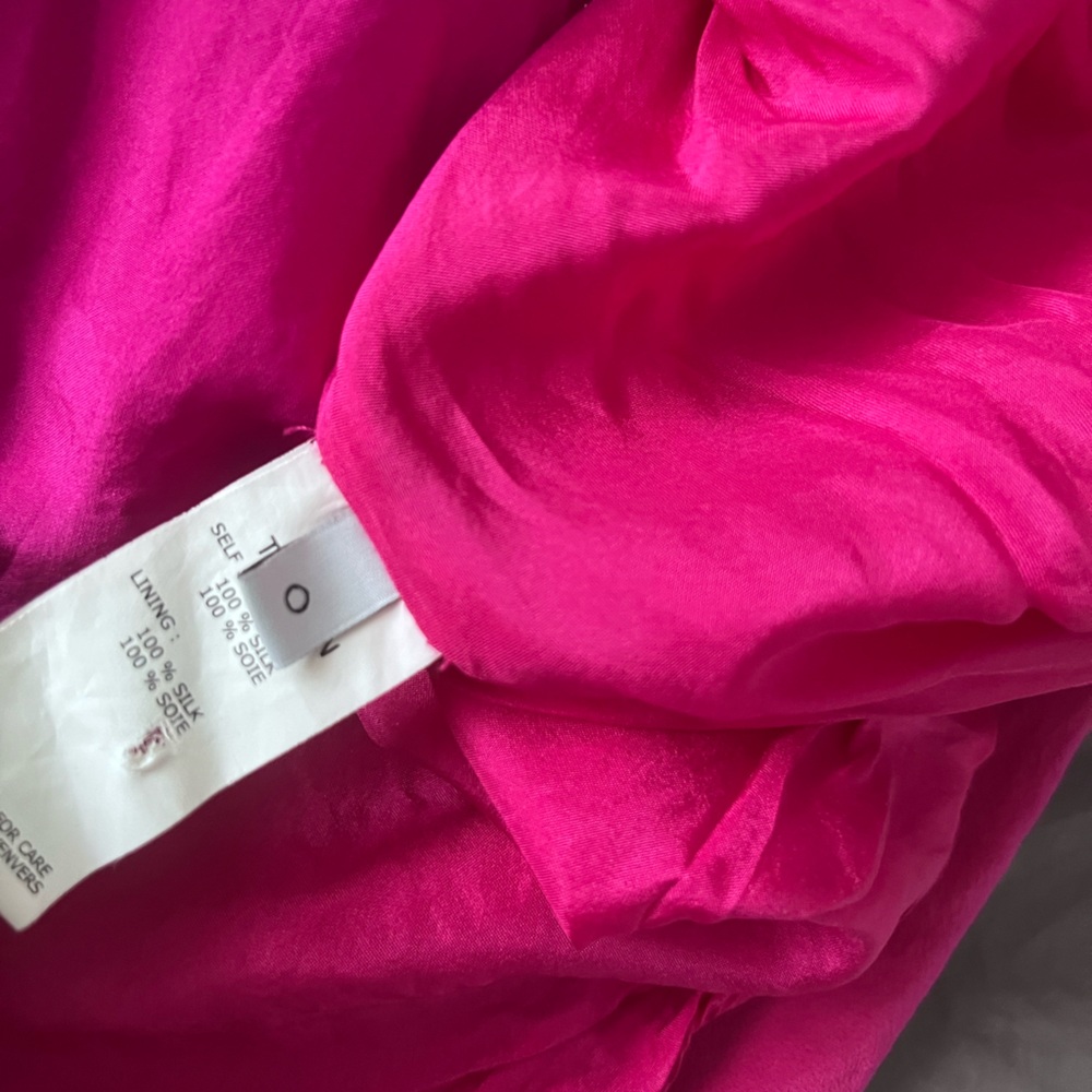 Pink Thakoon Drop Waist Silk Dress Size 0 - Picture 4 of 6